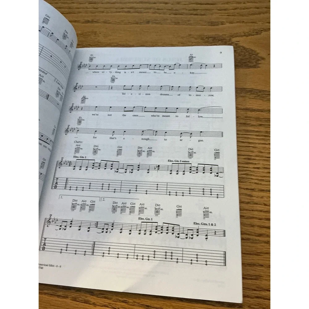 Green Day Bullet in a Bible‎ Authentic Guitar Tab Songbook